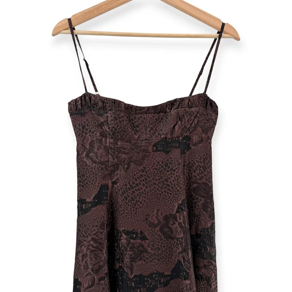 NWT CLEA Theron Midi Dress in Arabica Jacquard $775 - Size XS